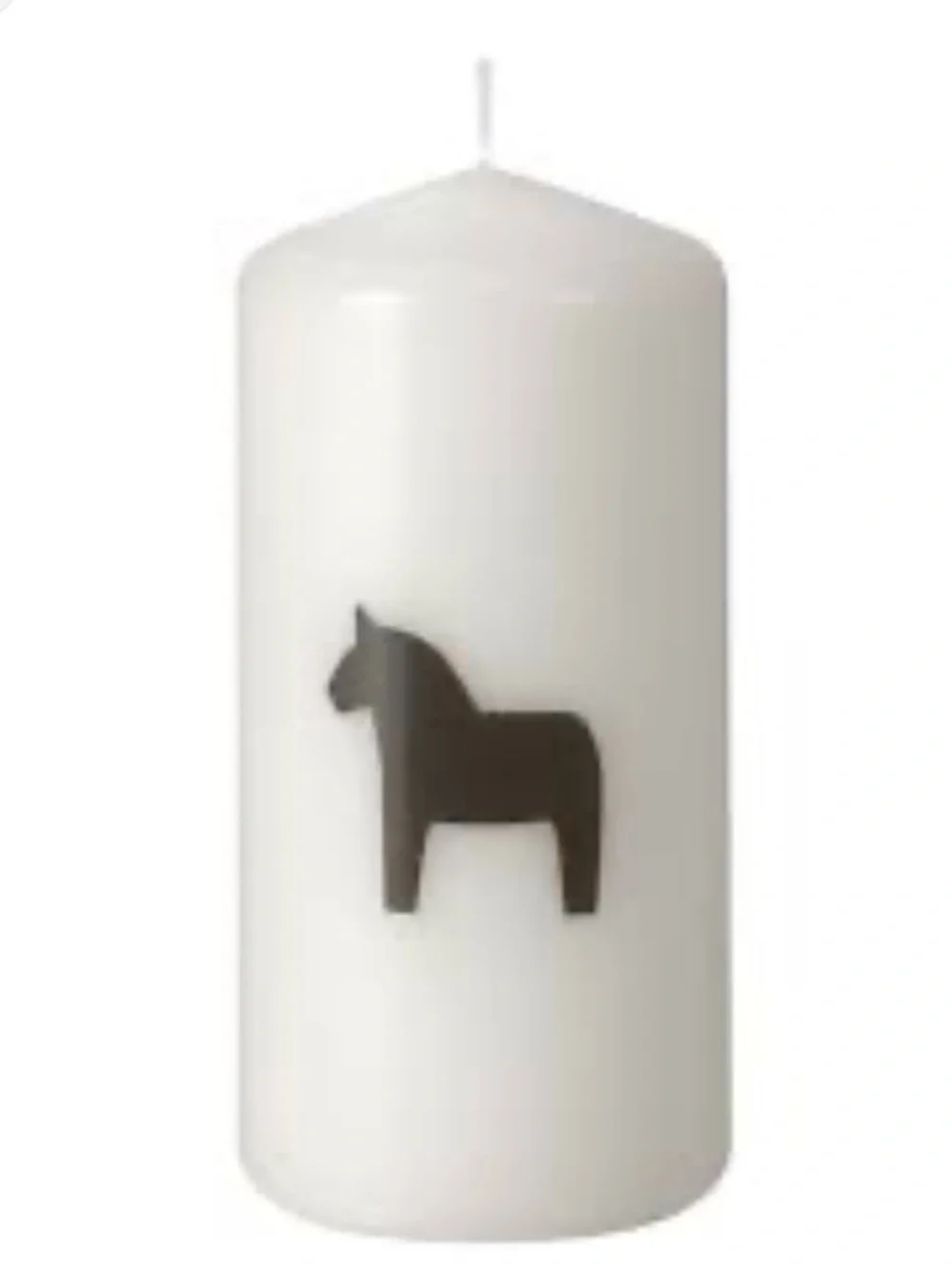 IKEA SET of 2 IKEA HÄSTHAGE collection fenomen black Dala horse candles